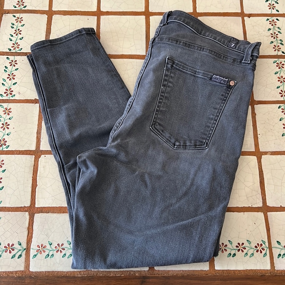 7 for all Mankind the high waist ankle skinny, size 34